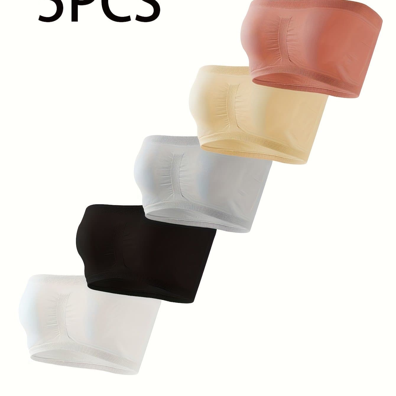 TEMU Five-piece Set Of One-piece Wrap Bras