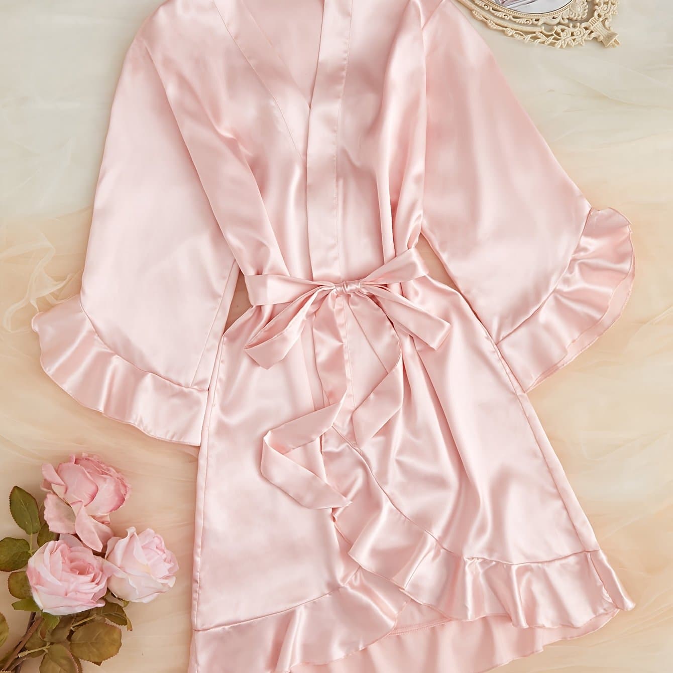 TEMU Sexy Irregular Long Nightgown