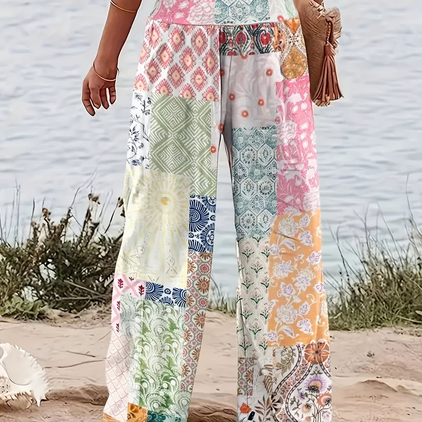 TEMU Autumn And Winter New Women's Casual Small Floral Cute Women's Loose Pants