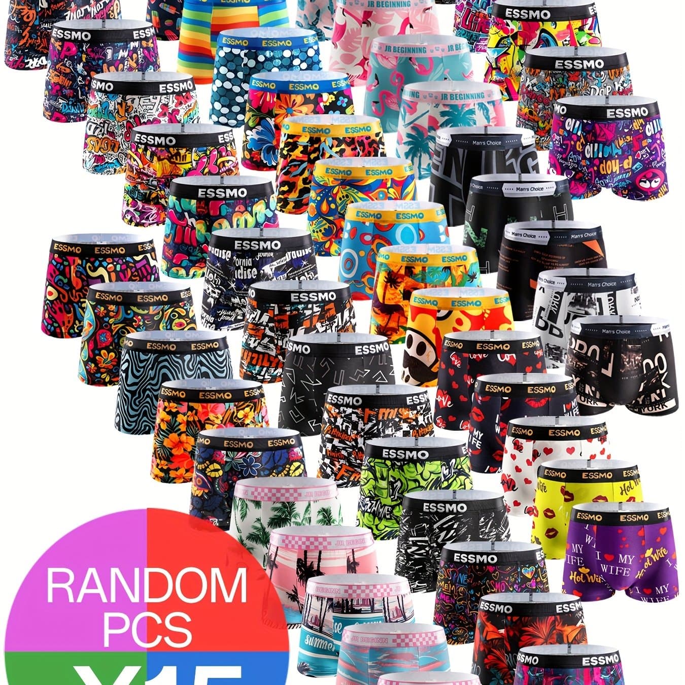 TEMU Random 15pcs Men's Briefs