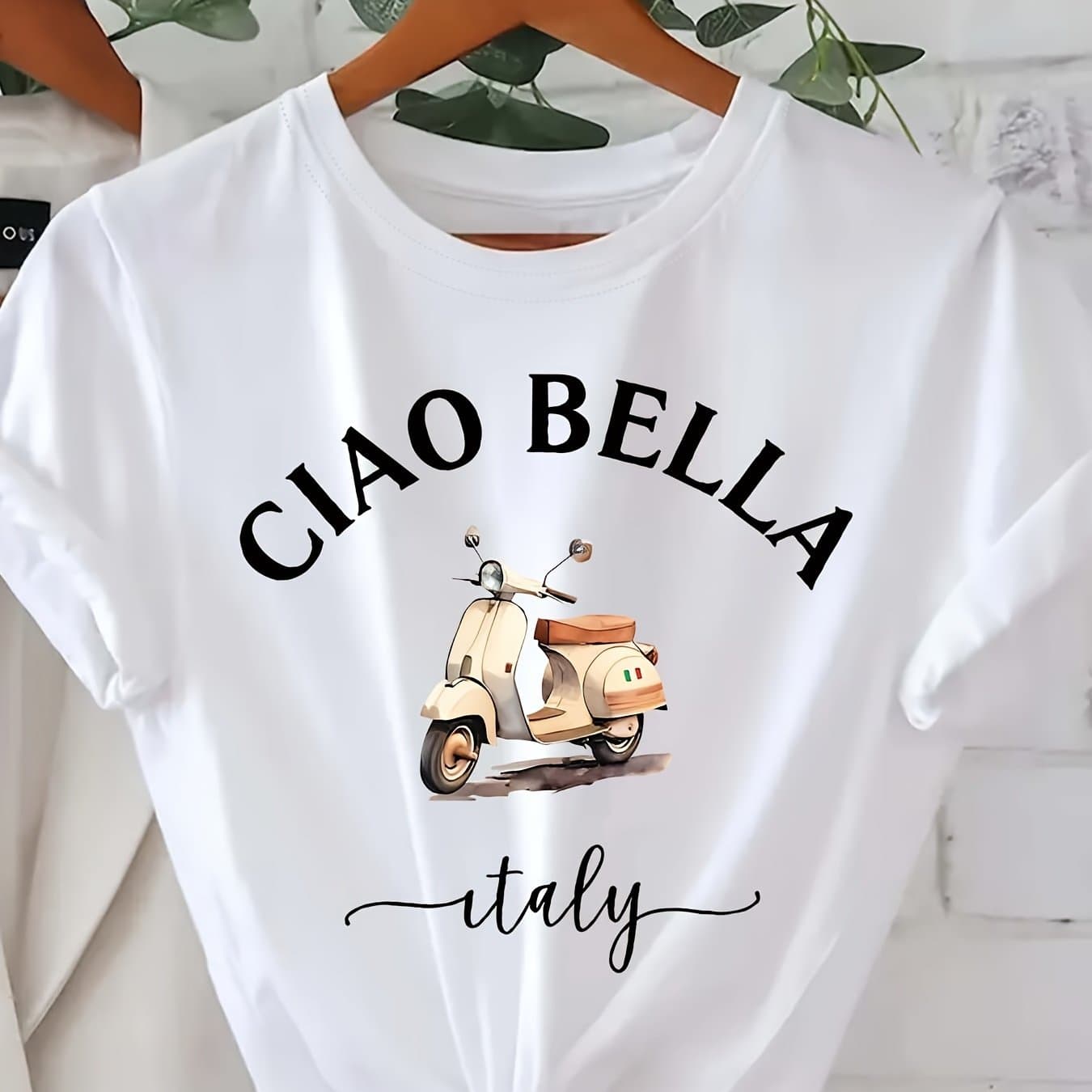 TEMU Letter Print Crew Neck T-shirt, Casual Short Sleeve Top For , Women's Clothing thumbnail 2