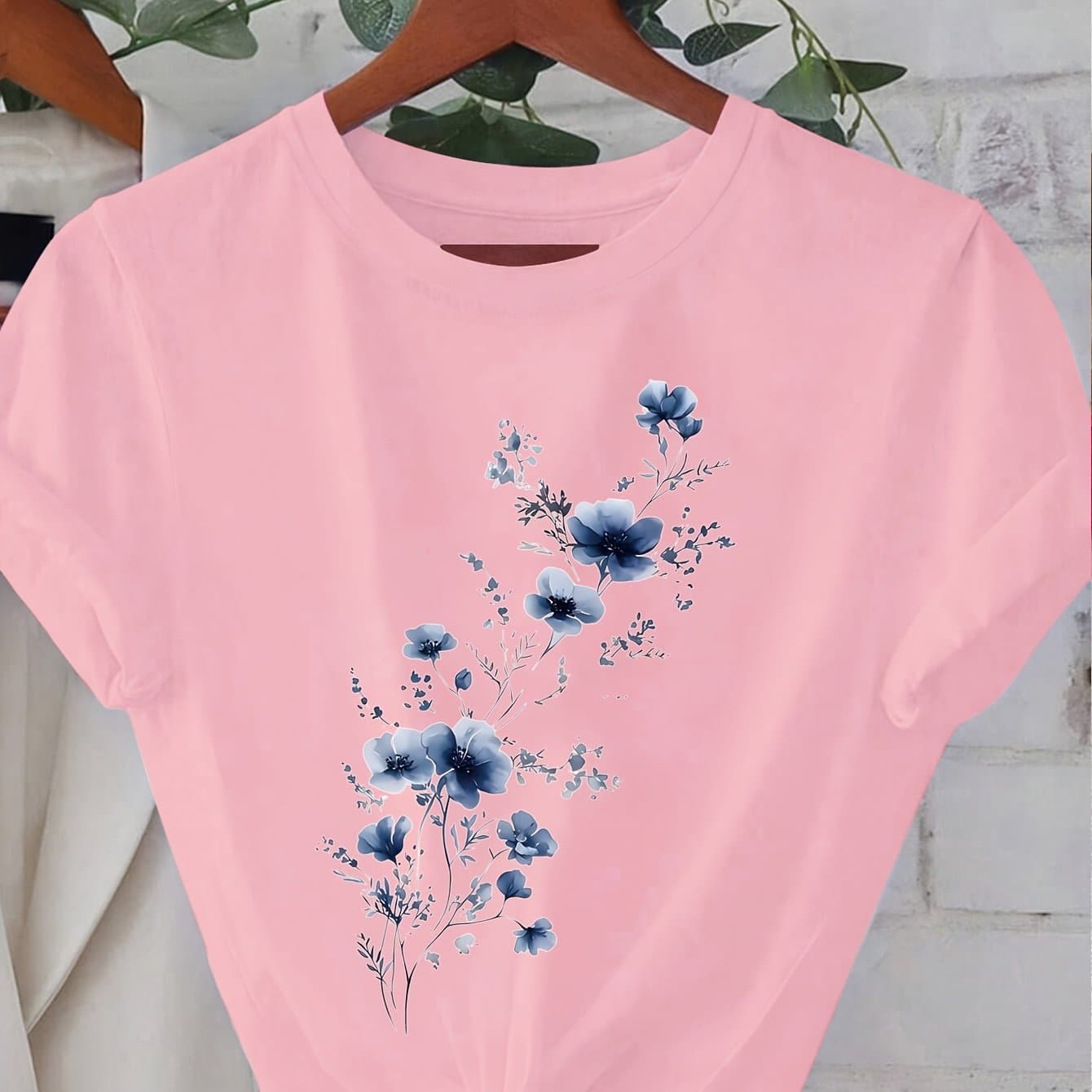TEMU Graphic Print T-shirt, Short Sleeve Crew Neck Casual Top For Summer And Spring, Women's Clothing thumbnail 5