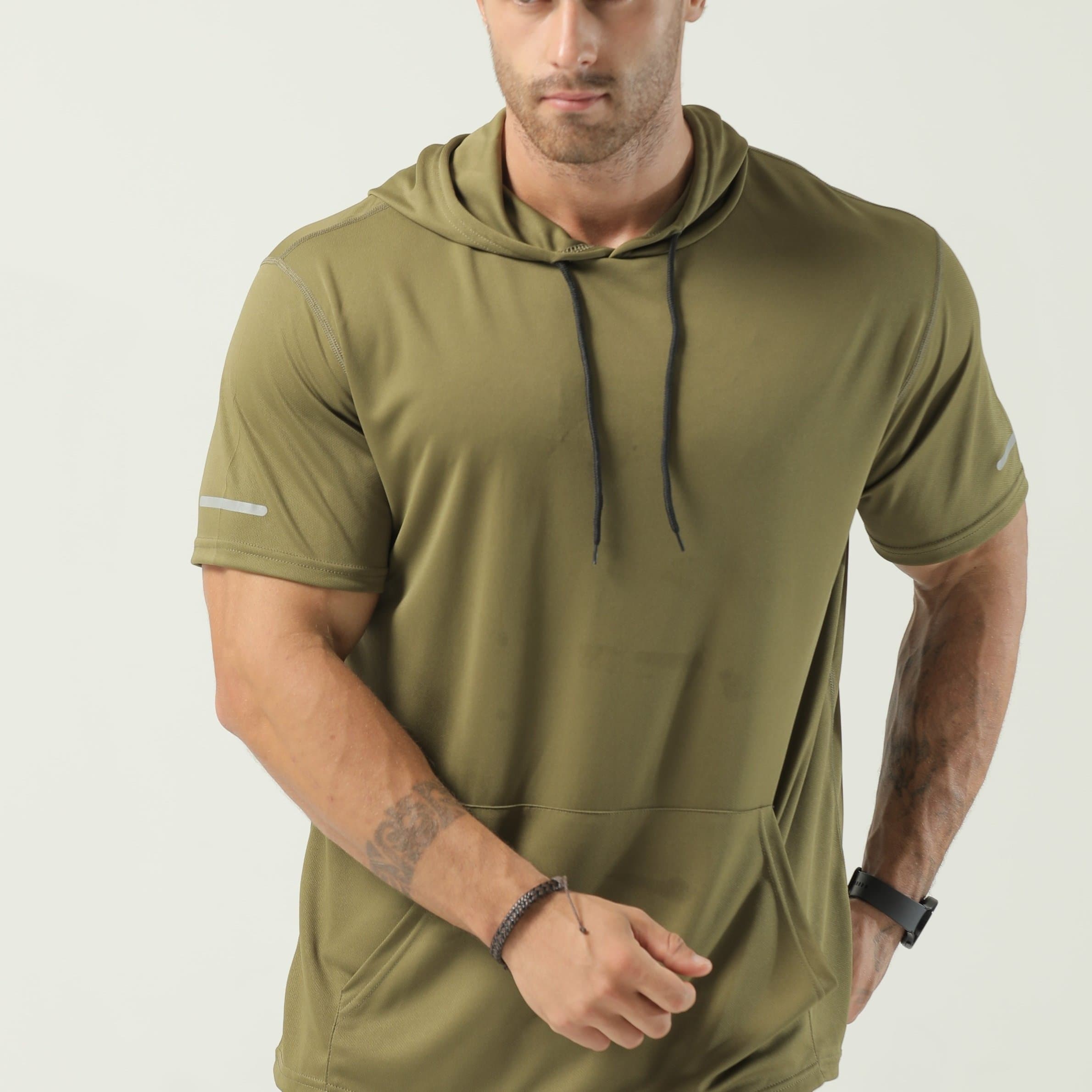 TEMU Men's Short Sleeve Hoodie