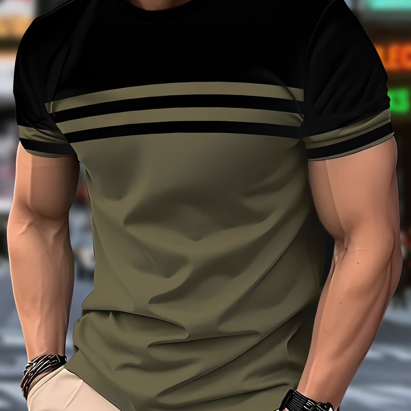 TEMU Men's Casual Fashion Print T-shirt