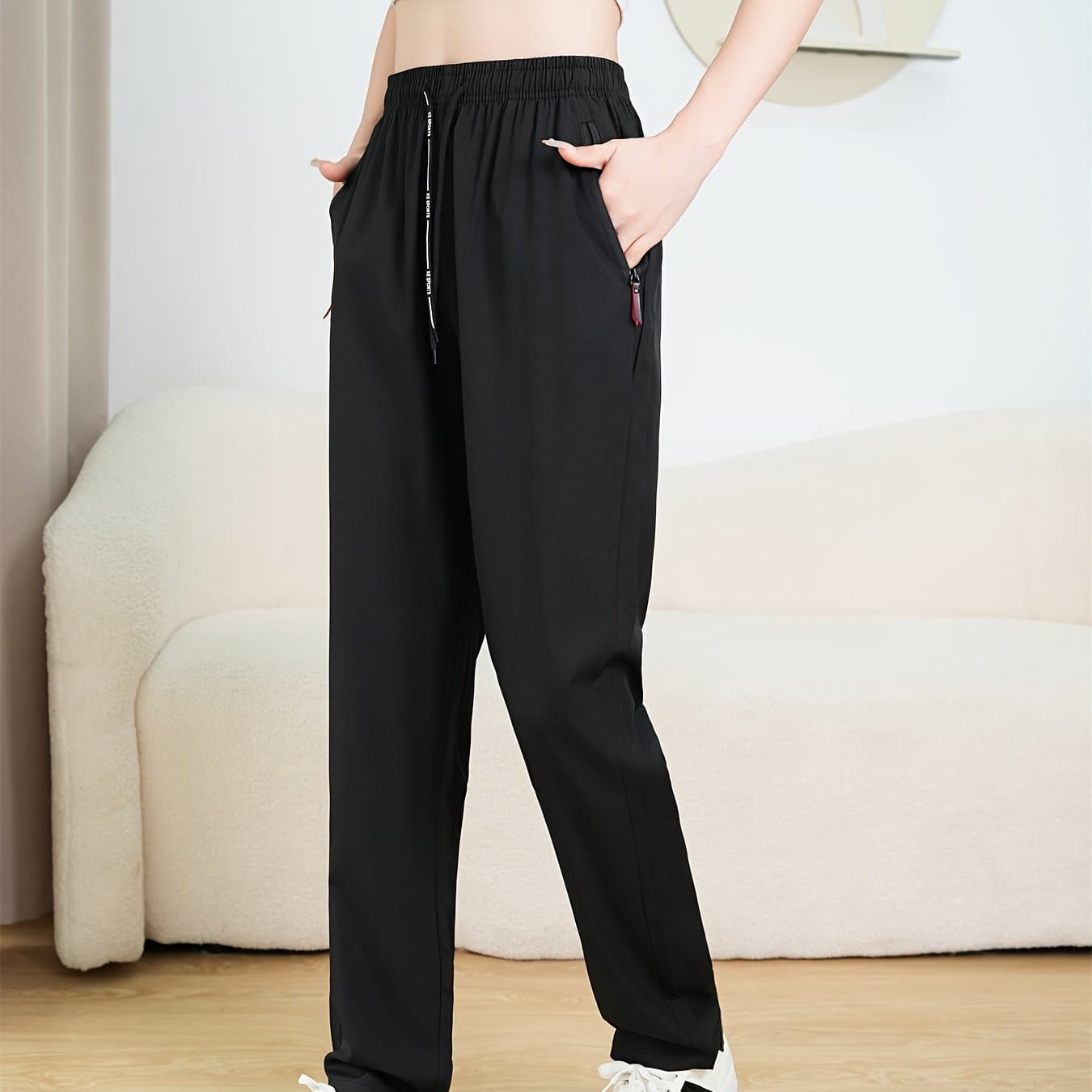 TEMU Women's Casual Trousers, ' Fashion Trendy Breathable Gym Training Quick-dry Athletic Long Pants For Women