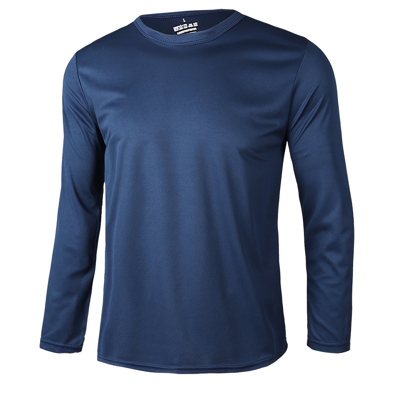 TEMU Long-sleeve Sports T-shirt, Lightweight, Breathable, Moisture-wicking, Quick-drying Fitness Wear, Suitable For Running, Training, And Exercising