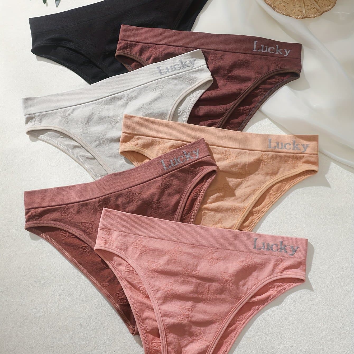 TEMU 6pcs Women's Thong Underwear Set, Low-rise Ladies' Panties, Women's Lingerie, Seamless Women's Underwear.