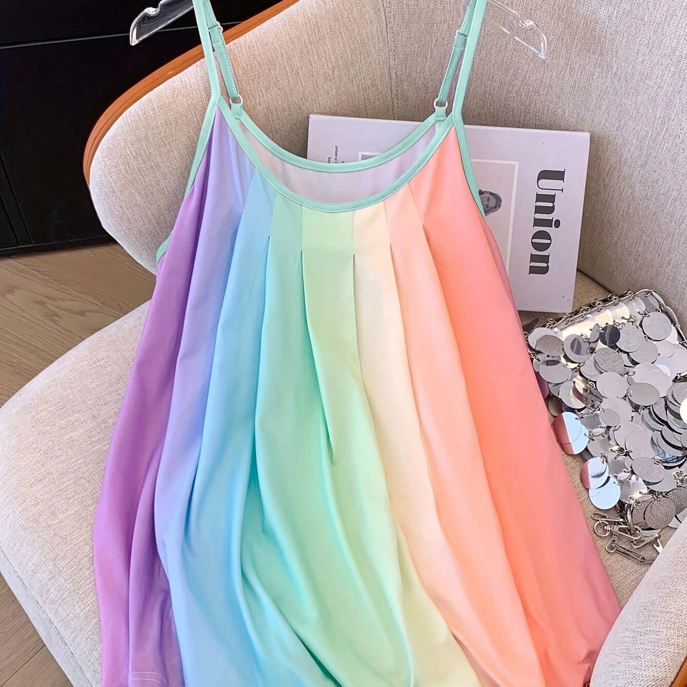 TEMU Plus Size - New European And American Gradient Sleeveless Tank Top