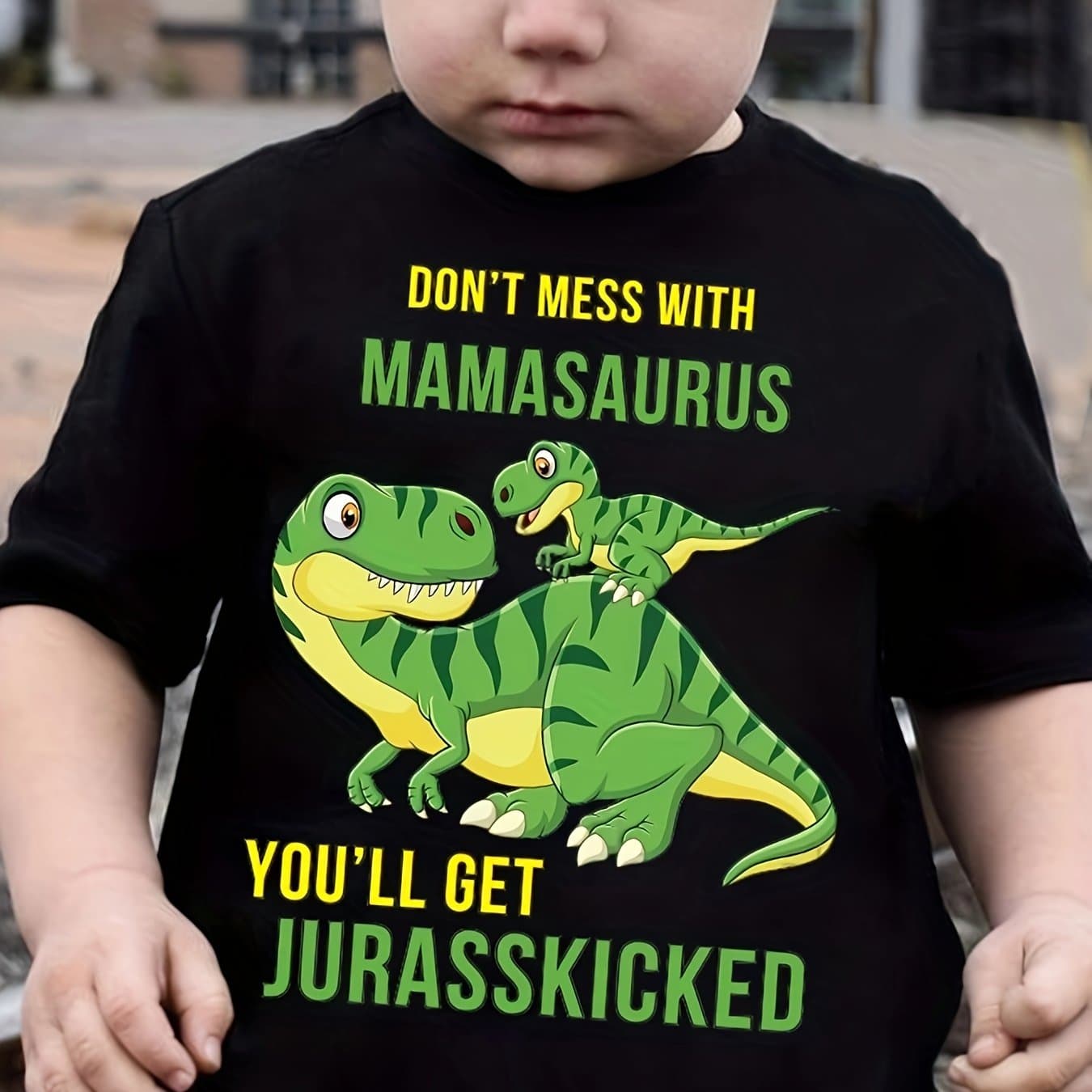 TEMU Boys' Fashion Children's 100% Cotton T-shirt Don't Mess With ... Printed Children's Cute Short Sleeve 100% Cotton T-shirt Casual Jacket