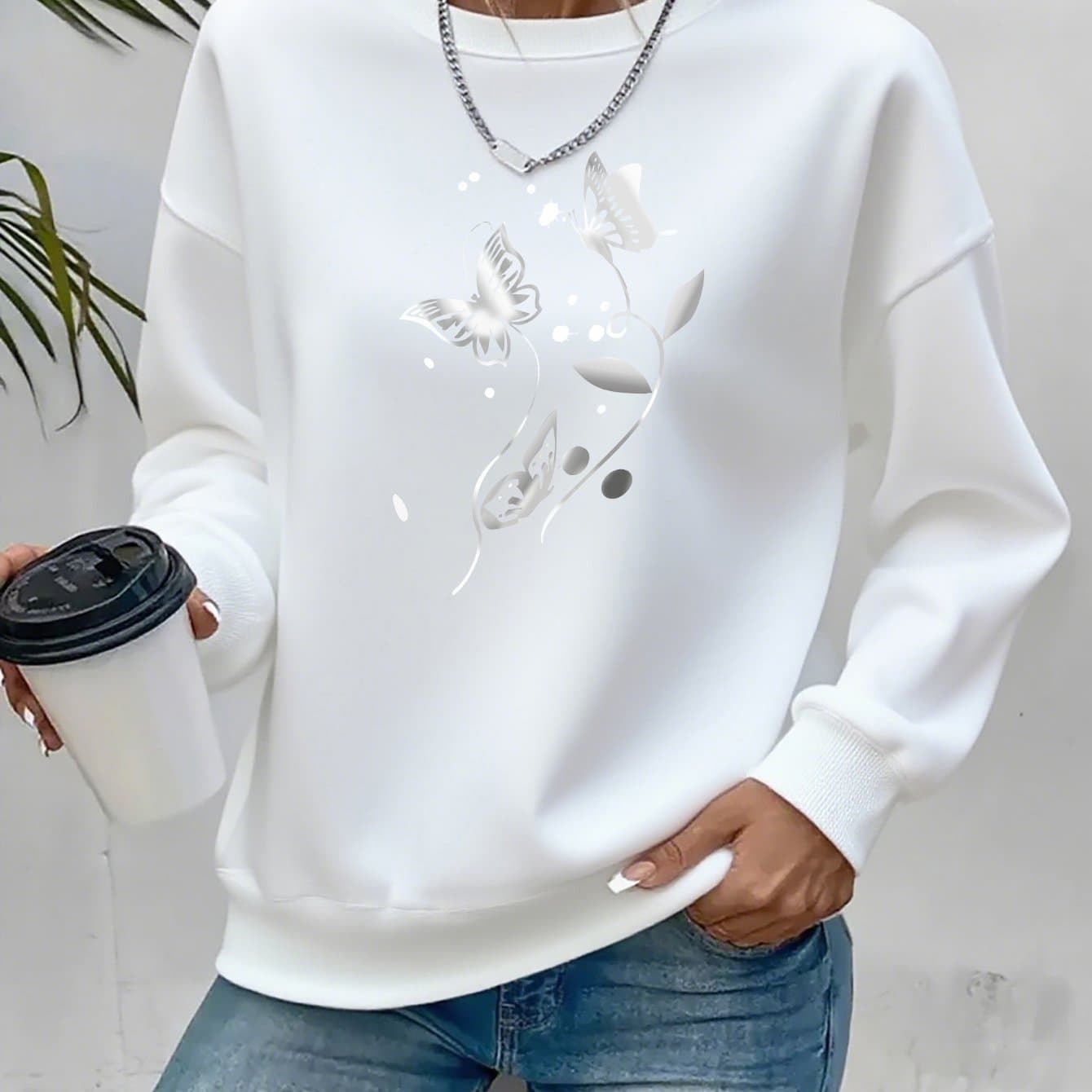 TEMU Graphic Print Sweatshirt, Crew Neck Casual Sweatshirt For Winter And Fall, Women's Clothing