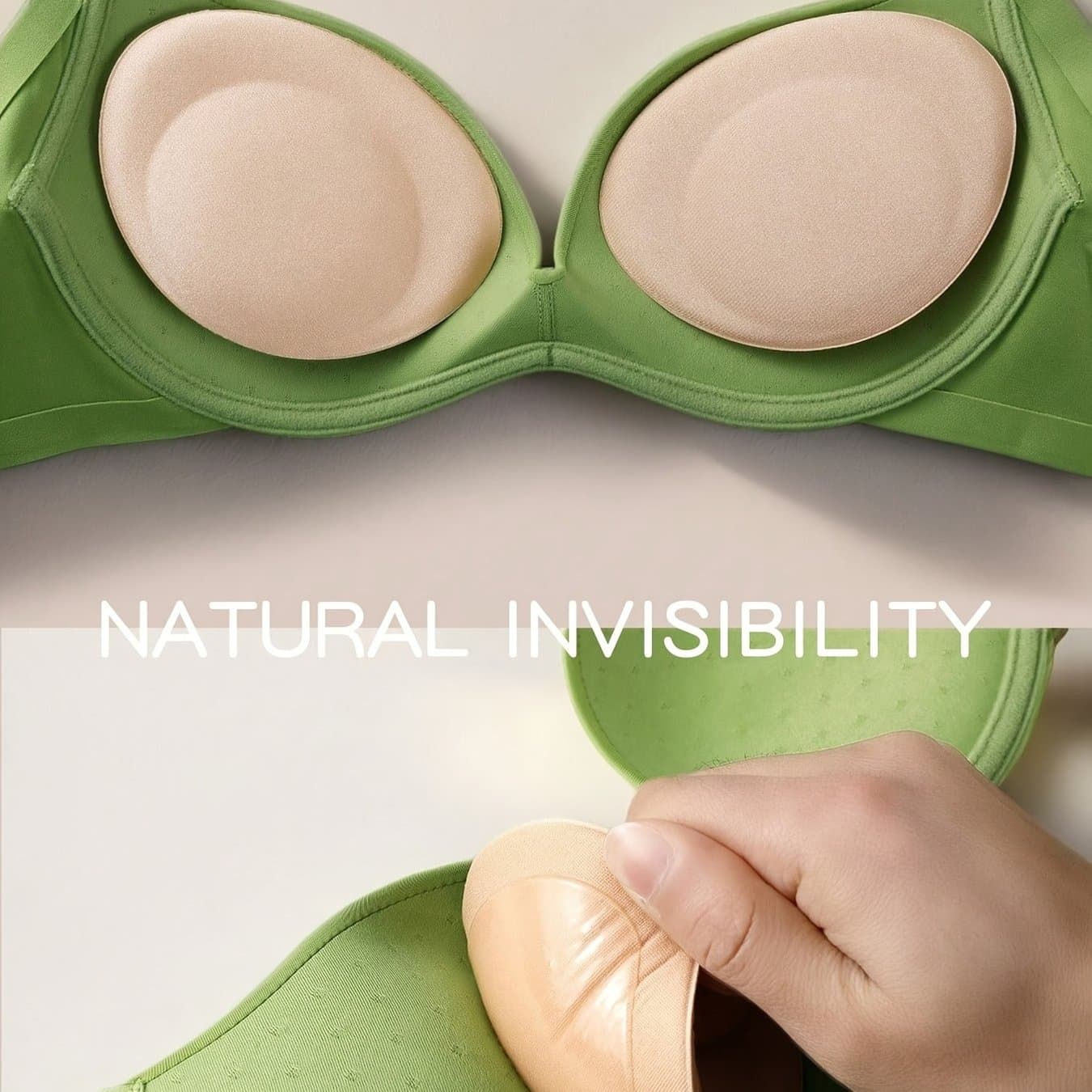 TEMU 1 Pair Of Invisible Bra Pads, Thickened And Enlarged Seamless Bra Pads, Self-adhesive Invisible Bras