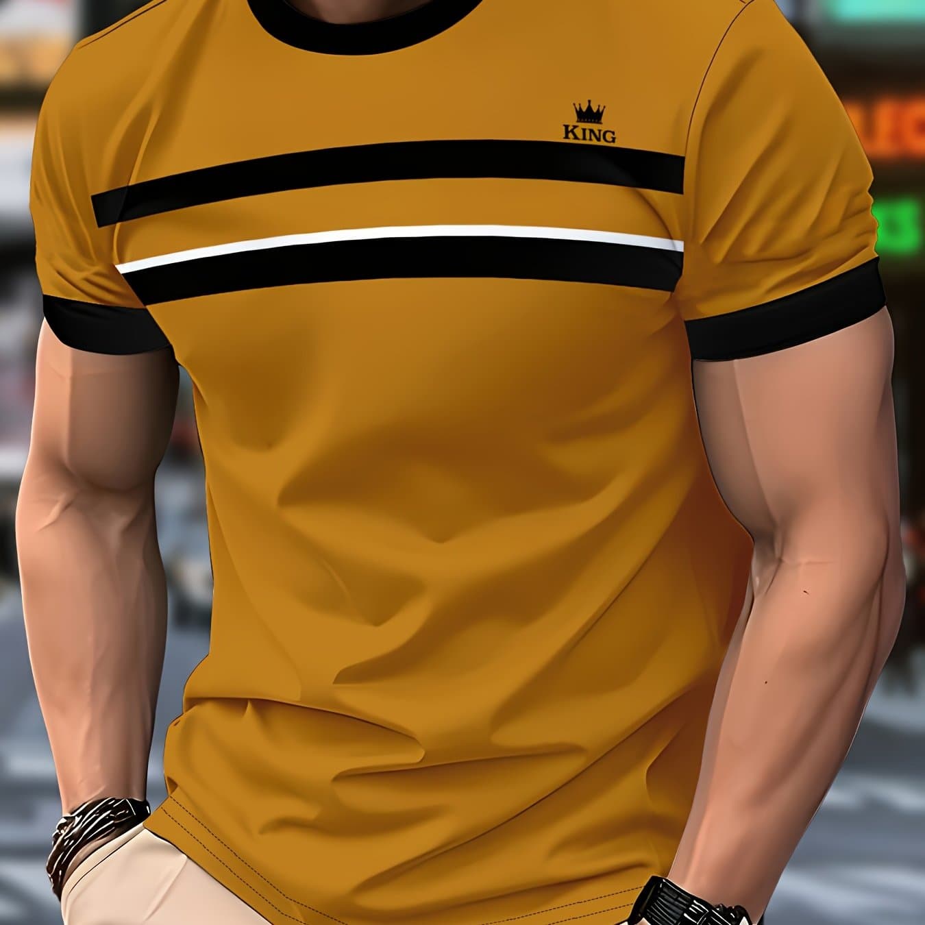TEMU 2025 Casual Men's Short Sleeve T-shirt