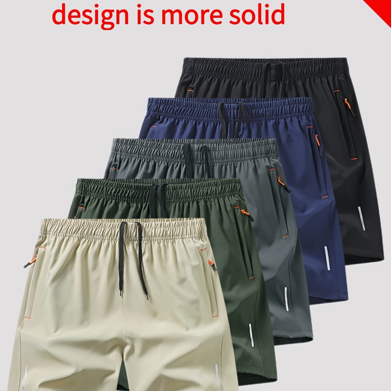 TEMU 5pcs Men's Activewear Shorts - High-performance, Budget-friendly! Breathable, Stretch Fabric For Workouts & Daily Life | Imported From China, Sizes For Guy (up To 100kg)