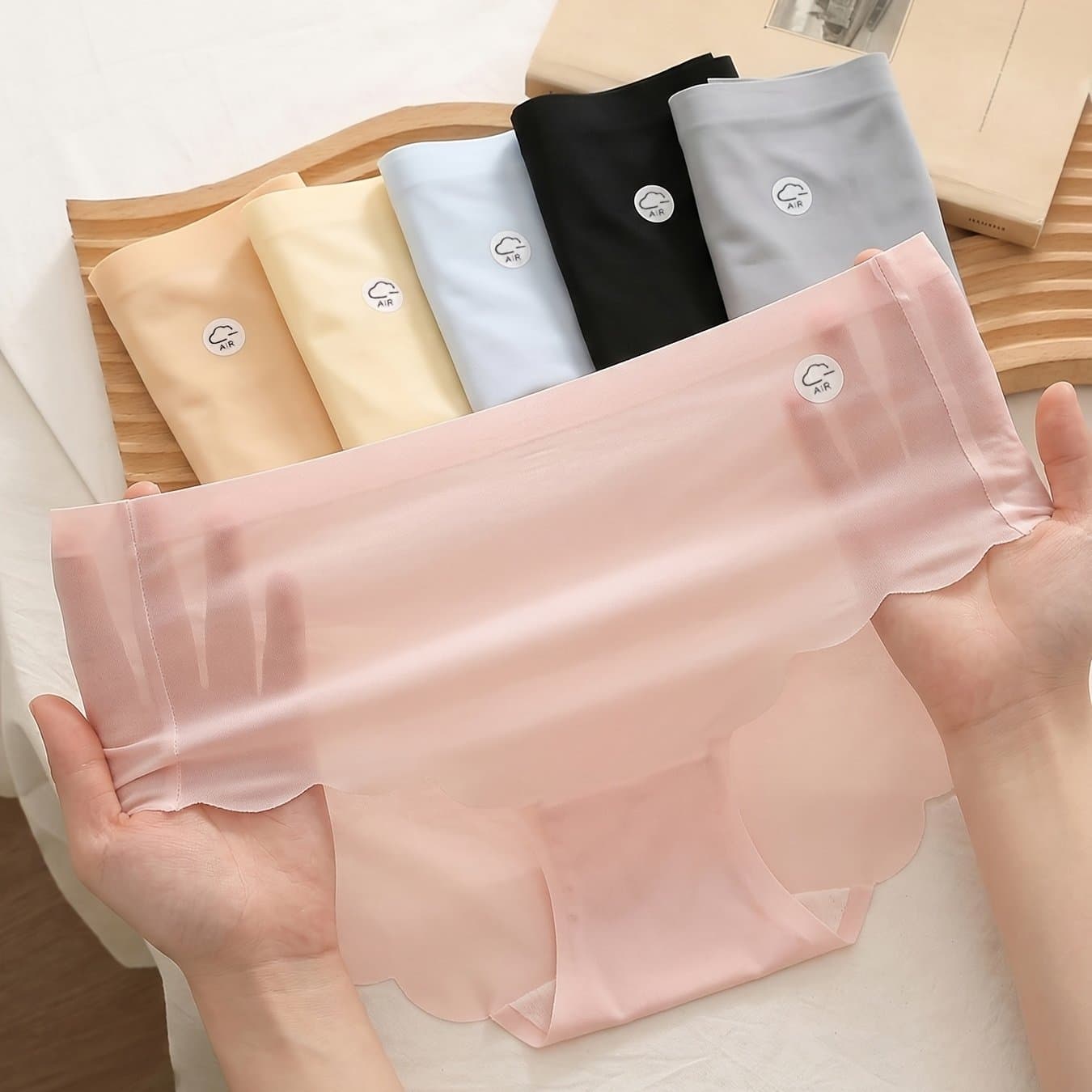 TEMU Bellabreeze 5-pack Random Ultra Thin Quick Dry Breathable Seamless Underwear, Bridal Wedding Panties For Daily & All