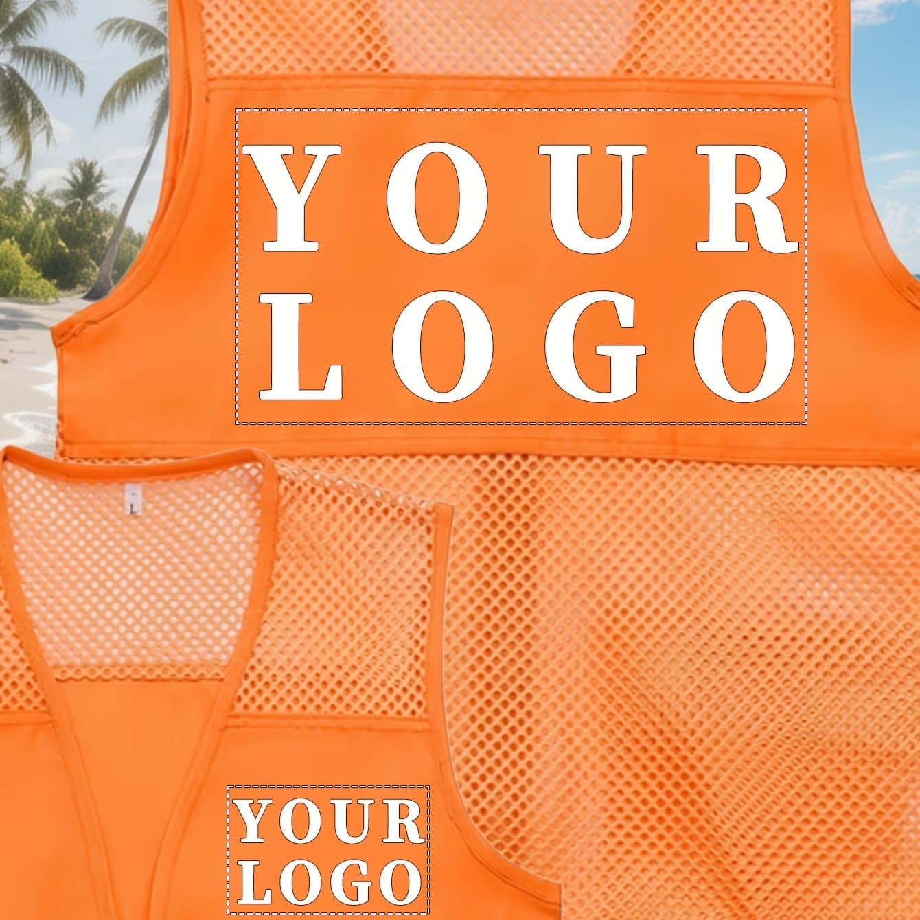 TEMU Workwear Vest Custom Logo Volunteer Mesh Vest Printed Company Activity Team Building Promotion Mesh Jacket