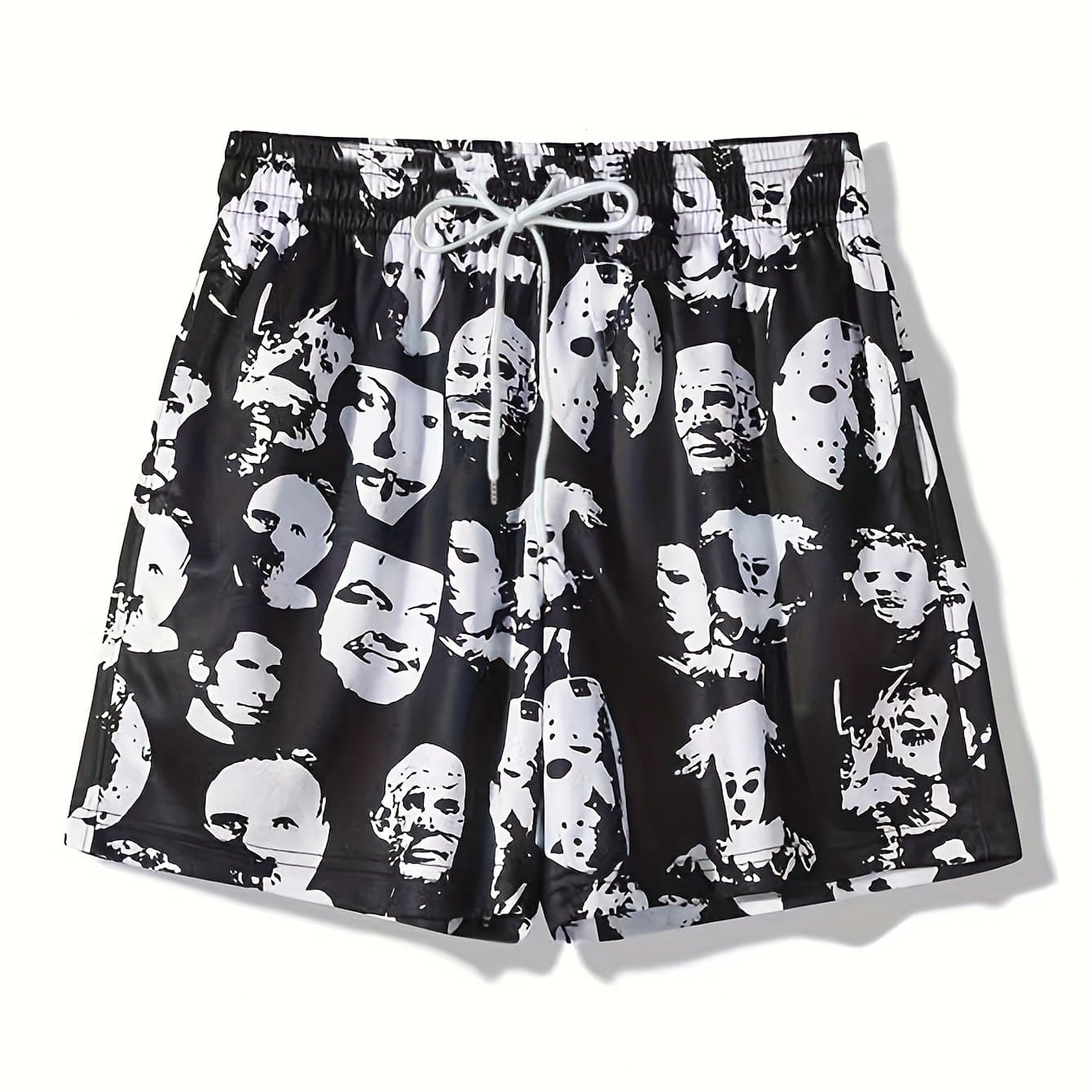 TEMU Men's Casual Athletic Shorts - Breathable Polyester, Loose Fit With Pockets For Basketball & Jogging