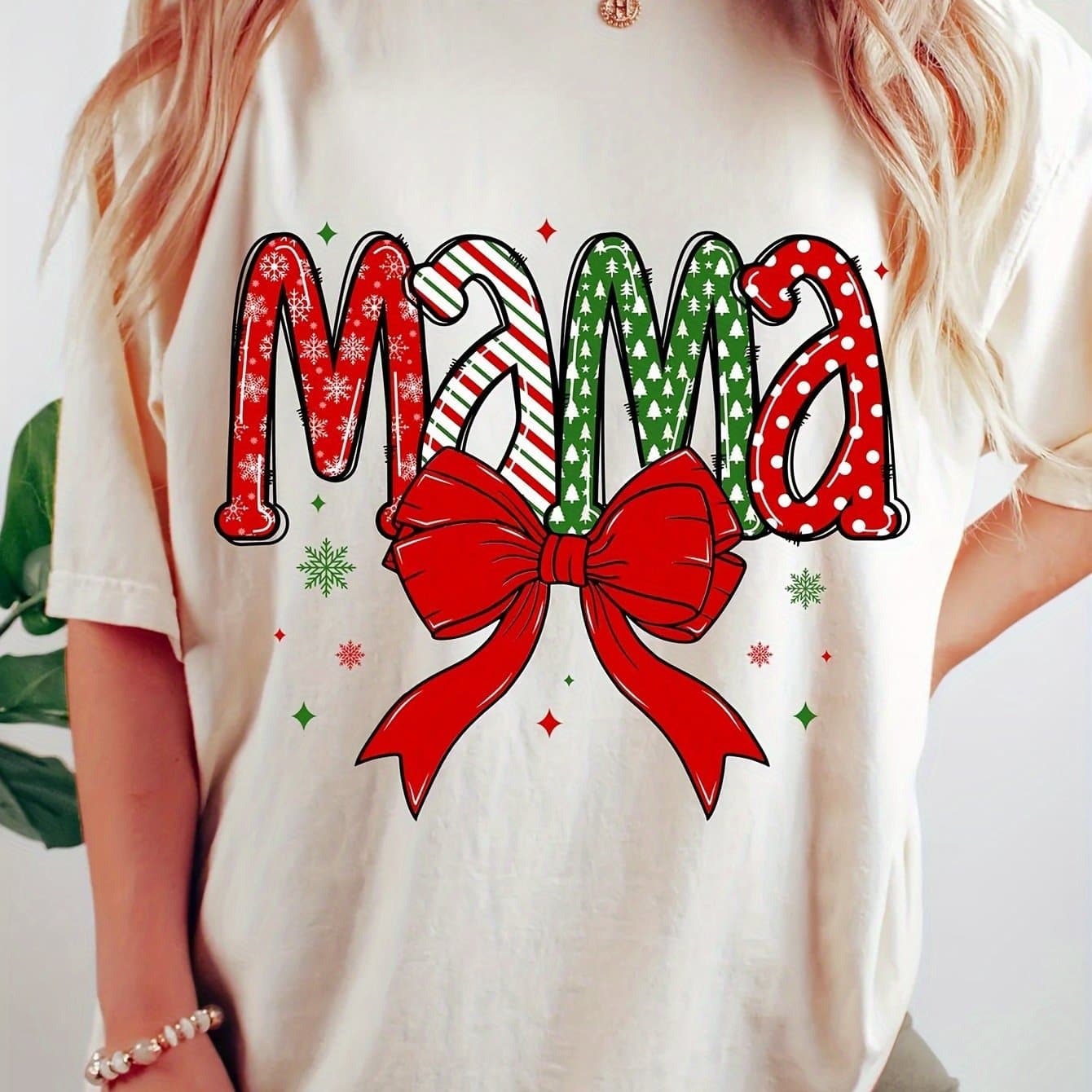TEMU 2024 Christmas European And Printed Women's T-shirt — image 1