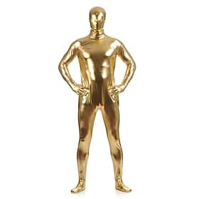 Costumes Zentai Brillants Costume de peau Combinaison Intégrale Costume de Carnaval Combinaison Intégrale Homme Femmes Sexe Couleur Unie Spandex Latex Costume