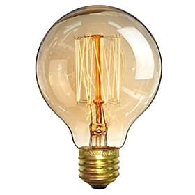 1 pc 40 W E26 / E27 G80 Blanc Chaud 2200-2700 k Rétro / Intensité Réglable / Décorative Ampoule à incandescence Vintage Edison 220-240 V