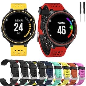 Bracelet de Montre  pour Garmin Forerunner 220/230/235/620/630/735XT Approach S20 / S6 / S5 Silicone Remplacement Sangle avec tournevis Respirable Bracelet Spo