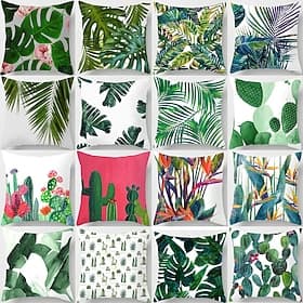 Cushion Cover 1PC Soft Decorative Square Throw Pillow Cover Cushion Case Faux Linen Pillowcase for Sofa Bedroom  Superior Quality Mashine Washable Pack of 1 fo