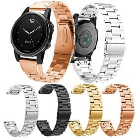 Uhrenarmband für Garmin Fenix 7S / 6S Pro Saphir Instinkt 2S Descent Mk2S Edelstahl Ersatz Gurt Schnellverschluss 22 mm Metall Band Armband