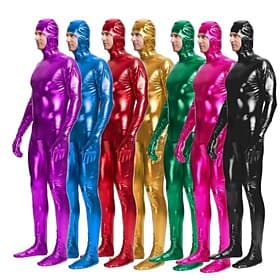 Zentai Suits Bodysuit Carnival Costume Full Body Suit Men's Solid Colored Latex Spandex Lycra Costume for Carnival Masquerade Adults'