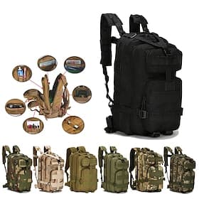 30L Military Tactical Backpack with Multiple Compartments - Durable and Spacious for Outdoor and Survival Gear