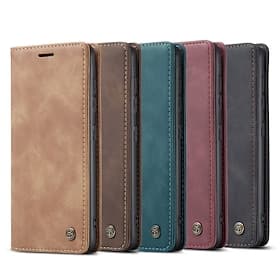 Phone Case For Samsung Galaxy S23 S22 S21 FE S21 Ultra Plus A54 A32 A52 Wallet Case with Stand Holder Flip Card Holder Solid Colored TPU PU Leather