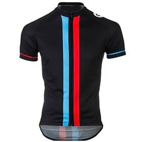 21Grams Herren Kurzarm Fahrradtrikot Sommer Polyester Blau / weiß Schwarz / blau Streifen Volltonfarbe Fahhrad Trikot / Radtrikot Oberteile Bergradfahren Stra