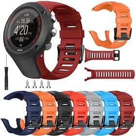 Watch Band for Suunto Ambit 3S 3R 3P 2S 2R 3 2 1 Peak Sport Run Silicone Replacement  Strap Elastic Breathable Sport Band Wristband