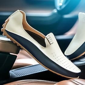 mocassini casual da uomo in similpelle – scarpe da guida traspiranti e slip-on con suola morbida per camminare e viaggiare