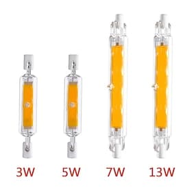 R7s led cob gloeilamp 78mm 3w 5w 118mm 7w 12w j78 j118 double ended schijnwerper landschap lichten warm koud wit ac 110v 220v