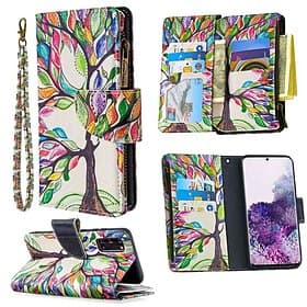 Phone Case For Samsung Galaxy S26 Ultra Plus S25 S24 S23 Ultra Plus A73 A53 Wallet Case with Stand Holder Card Holder Pattern Tree PU Leather