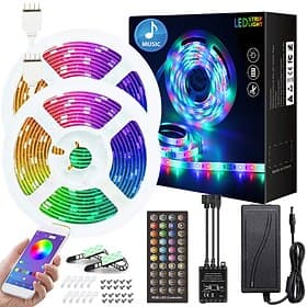 20m 15m 10m led bande lumière étanche rgb bluetooth app contrôle musique synchronisation 5050 smd changement de couleur rétro-éclairage décoration de fête à la