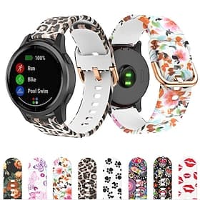 Bracelet silicone pour Garmin Forerunner 645 245 158 55 Music Vivoactive 3 Music Venu Sq 2 Music Sq Music 2 Plus Vivoactive 3 Music Vivomove 3 HR Sport Style L