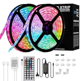 led streifen licht 10m 32.8ft rgb farbwechsel wasserdicht smd 5050 zimmer schlafzimmer home küchenschrank party dekoration 12v 6a adapter