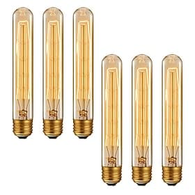 6 pcs 4 pcs Dimmable Rétro Edison Ampoule E27 220 V 40 W T185 Filament Ampoules À Incandescence Ampoules Vintage Edison Lampe