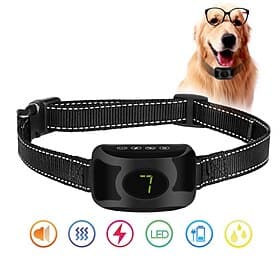 Anti Bark Collar wiederaufladbar regendicht No Bark Training Collar Beep Vibrationsschock Modi Anti Bark Collar Stop Pet Produkt