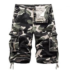 Men's Cargo Shorts Camo Shorts Hiking Shorts Multi Pocket Multiple Pockets Straight Leg Camouflage Breathable Outdoor Knee Length Casual Daily Streetwear Styli