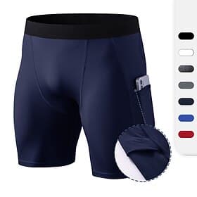 Men's Running Shorts Compression Shorts Gym Shorts Yoga Shorts with Phone Pocket Base Layer Outdoor Athletic Summer Spring Fall Spandex Butt Lift Quick Dry Tum