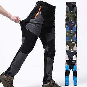 Herren Cargohose Wanderhose Arbeitshose Hose Safari Outdoorhose wasserabweisend winddicht schnell trocknend elastisch 3 Reißverschlusstaschen elastischer Bund thumbnail 2