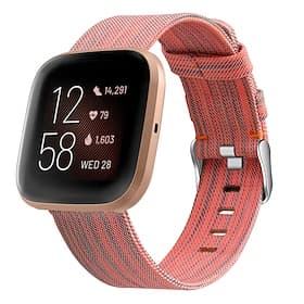 Watch Band for Fitbit Versa 2 / Versa Lite / Versa SE / Versa Fabric Nylon Replacement  Strap Metal Clasp Adjustable Breathable Wristband