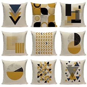 Geometry Double Side Cushion Cover 1PC Soft Throw Pillow Cover Cushion Case Pillowcase for Sofa Bedroom Livingroom Superior Quality Machine Washable  Outdoor C