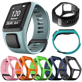 Bracelet de Montre  pour TomTom Adventure Golfer 2, Runner Spark 3/2 CardioMusic Silicone Remplacement Sangle Élastique Respirable Bracelet Sport Bracelet
