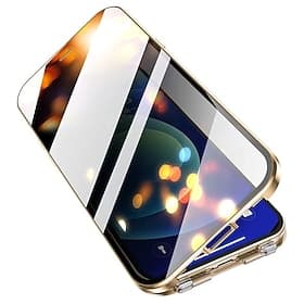 Phone Case For iPhone 17 Pro Max 17 Air 16 15 14 Pro Max Plus 13 12 11 Pro Max Mini Magnetic Adsorption Full Body Protective Double Sided Anti peep Solid Color
