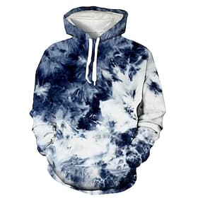 Men's Graphic Tie Dye Hoodie Hoodies Sweatshirt Streetwear Designer Casual Big and Tall Long Sleeve Hooded Daily Weekend Streetwear Yellow Pink Blue Purple Gre