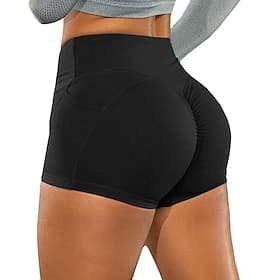 Women's Running Shorts Compression Shorts Gym Shorts with Phone Pocket Jogging Training Running Bottoms Solid Colored Black Dark Blue Grey Fall Sports Activewe