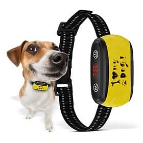 collier anti-aboiements pour chienscollier de dressage anti-aboiement rechargeable avec sensibilité et intensité réglables vibration bip pour petits chiens de