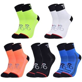 Compression Socks Athletic Sports Socks Crew Socks Cycling Socks Men's Football / Soccer Cycling / Bike Breathable Wearable 1 Pair Winter Solid Color Chinlon B